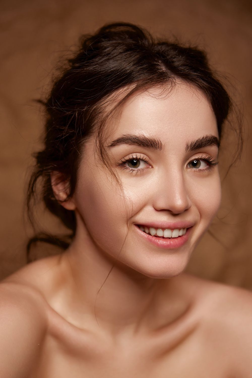 Smiling young woman with natural beauty.